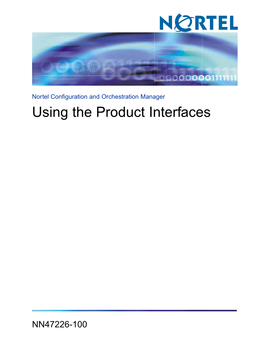 Using the Product Interfaces