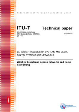 Technical Paper TELECOMMUNICATION STANDARDIZATION SECTOR (12/2011) of ITU