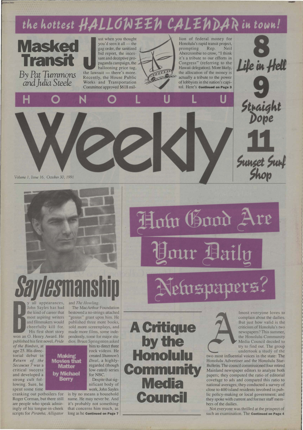 October 30 1991 Vol 1 No 16OCR.Pdf
