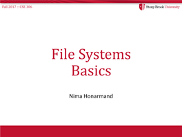 File Systems Basics