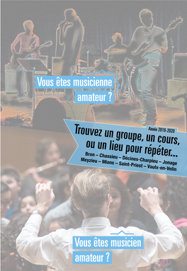 Offres Pratiques Musicales Amateurs 19 20 Est Lyonnais