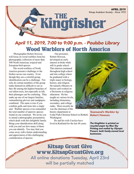 Wood Warblers of North America Kitsap Great Give Www