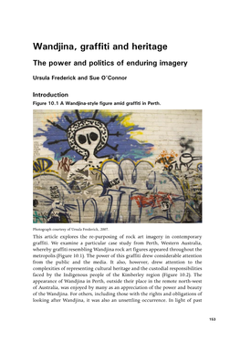 Wandjina, Graffiti and Heritage: the Power and Politics of Enduring