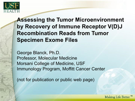 Assessing the Tumor Microenvironment by Recovery of Immune Receptor V(D)J Recombination Reads from Tumor Specimen Exome Files
