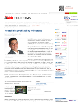 Neotel Hits Profitability Milestone | Itweb