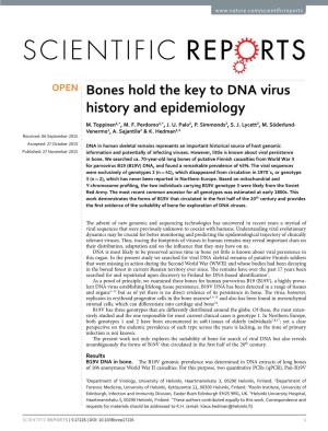 Bones Hold the Key to DNA Virus History and Epidemiology
