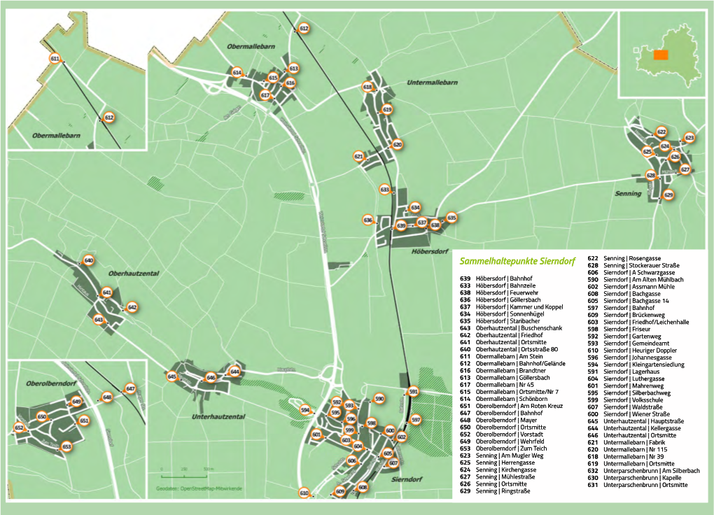 Sammelhaltepunkte Sierndorf