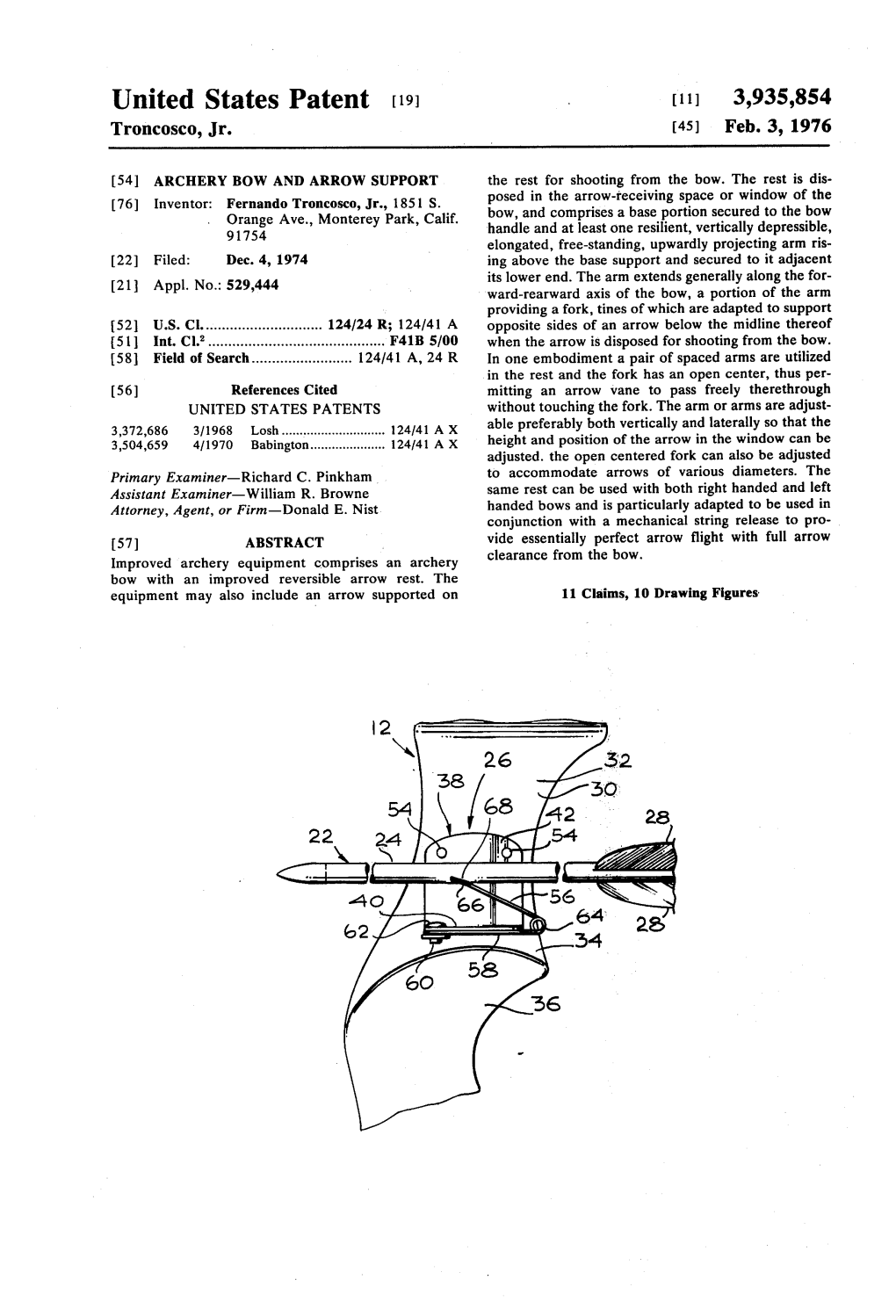 United States Patent [191 [111 3,935,854 Troncosco, Jr