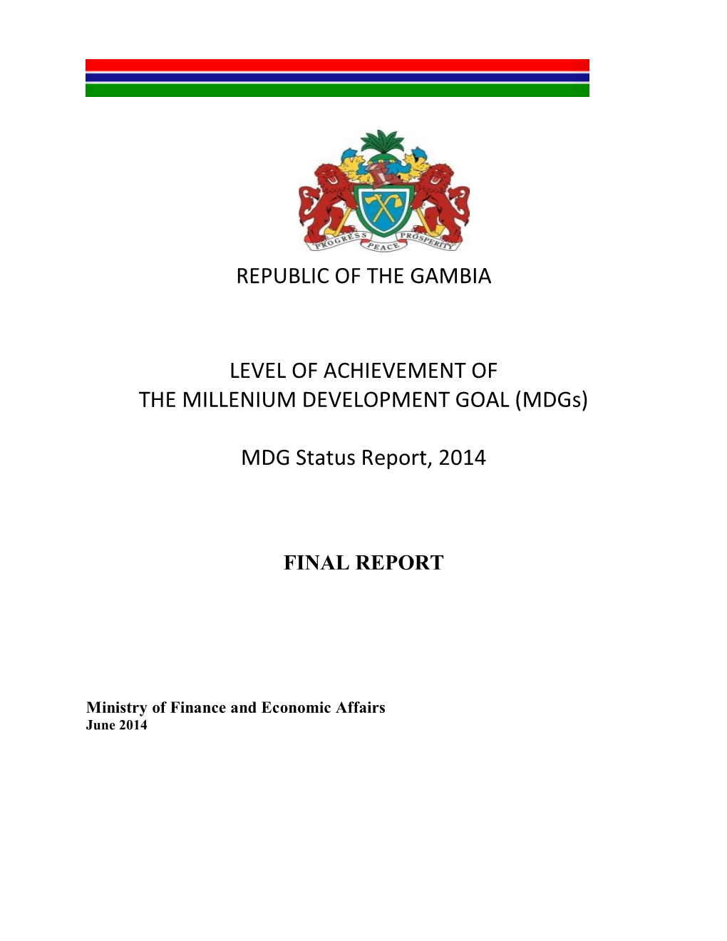 (Mdgs) MDG Status Report, 2014