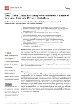 Tinea Capitis Caused by Microsporum Audouninii: a Report of Two Cases from Côte D’Ivoire, West Africa