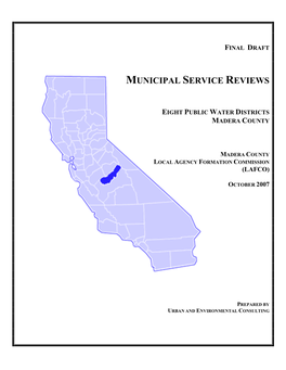 Eight Public Water Districts Madera County