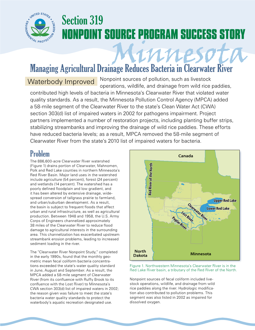 Minnesota's Clearwater River, Section 319 Success Story