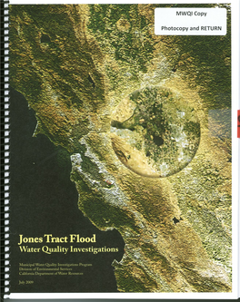 Jones Tract Flood Water Quality Investigations Iii