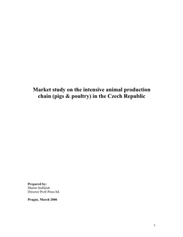 Market Study on the Intensive Animal Production Chain (Pigs & Poultry)