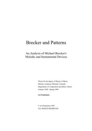 Brecker and Patterns