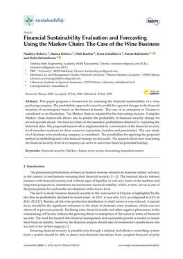 Financial Sustainability Evaluation and Forecasting Using the Markov Chain: the Case of the Wine Business