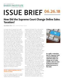 How Did the Supreme Court Change Online Sales Taxation?