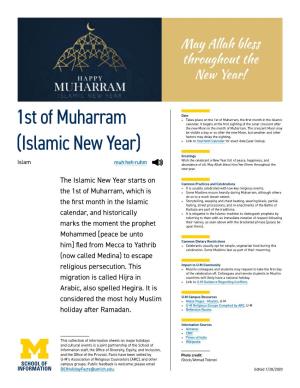 1St of Muharram (Islamic New Year)