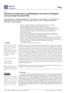 Chemical Composition and Biological Activities of Oregano and Lavender Essential Oils
