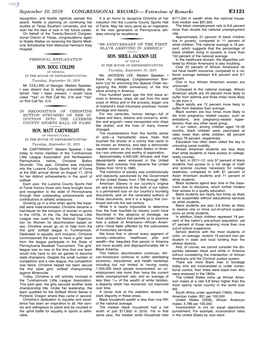 CONGRESSIONAL RECORD— Extensions of Remarks E1121 HON