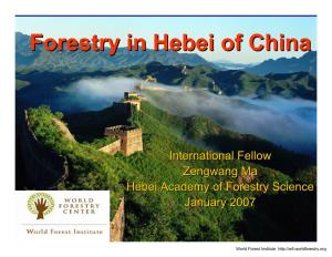 Forestry in Hebei of China