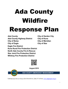 Ada County Wildfire Response Plan