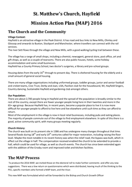 Chinley and Buxworth Mission Action Plan