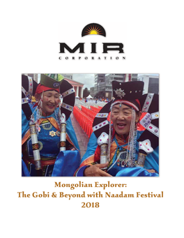 Mongolian Explorer: the Gobi & Beyond with Naadam Festival 2018