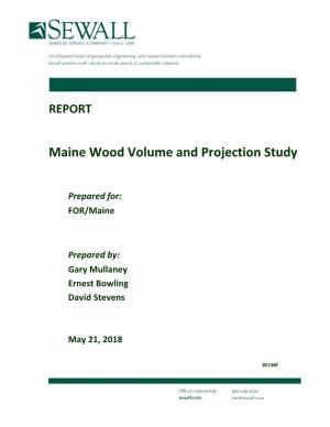 Maine Wood Volume and Projection Study