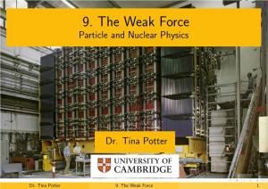 9. the Weak Force Particle and Nuclear Physics