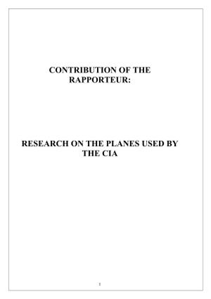 Research on the Planes Used by the Cia