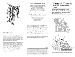 Harry S. Truman Reservoir Management Lands: Cedar Creek