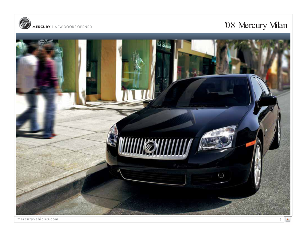 2008 Mercury Milan Brochure