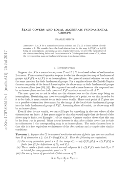 \'Etale Covers and Local Algebraic Fundamental Groups