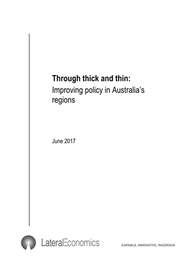 Through Thick and Thin: Improving Policy in Australia's Regions