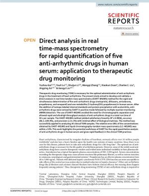 Direct Analysis in Real Time-Mass Spectrometry for Rapid Quantification