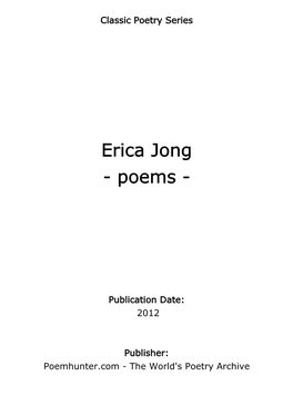 Erica Jong - Poems