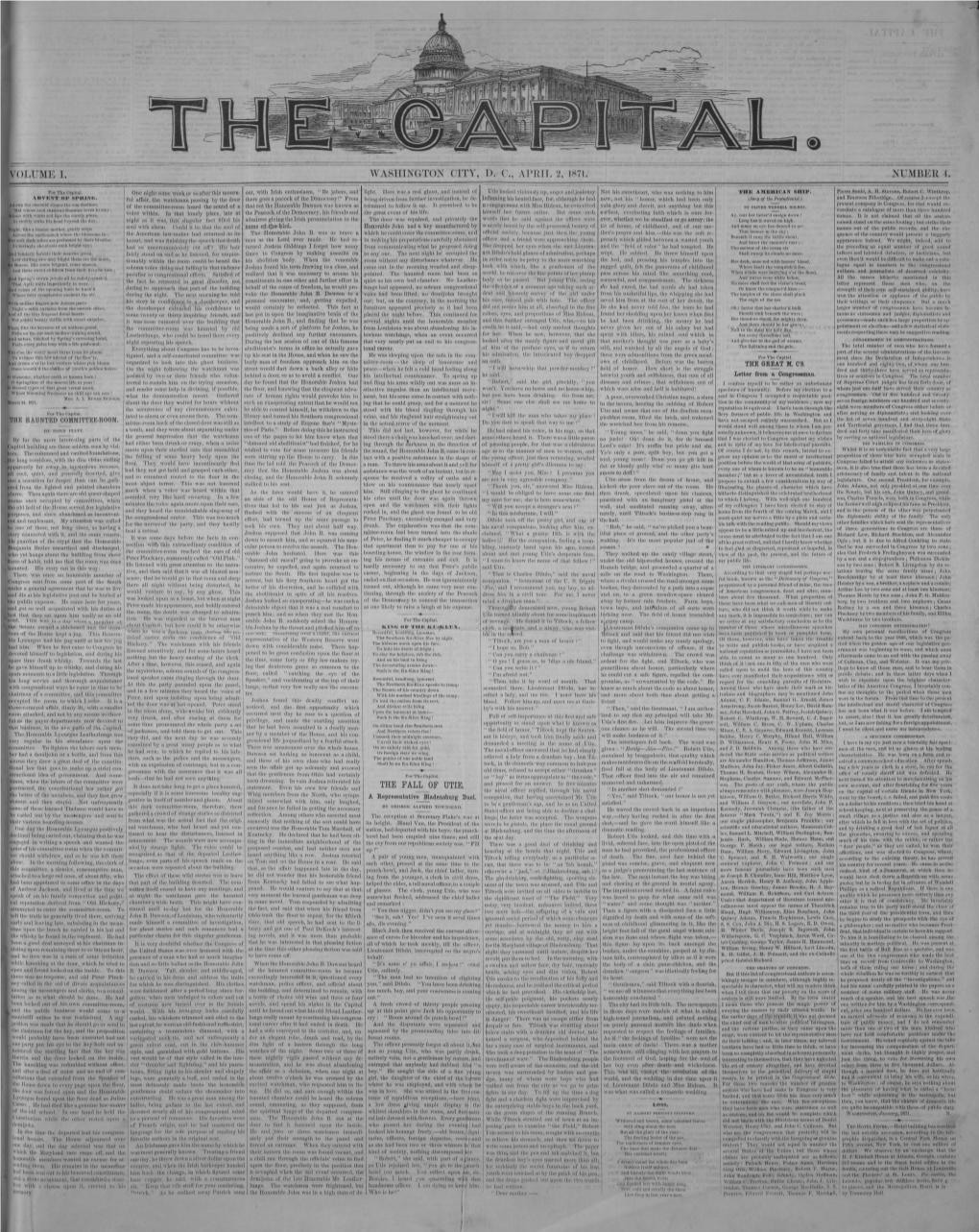 (Volume I. Washington City, D. C., April 2, 1871. Number 4