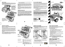 Counting with Chuck My Talkin' Truck Instructions