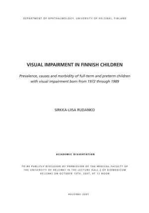 Visual Impairment in Finnish Children