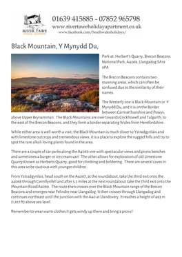 Black Mountain, Y Mynydd Du