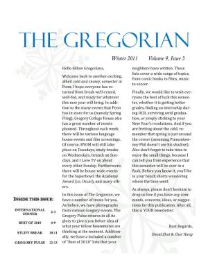 The Gregorian-Winter 2011