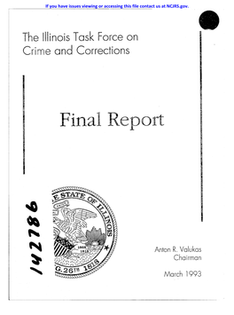 The Illinois Task Force on Crime and Corrections Final Report