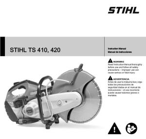 STIHL TS 410, 420 Manual De Instrucciones