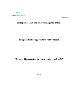 “Smart Networks in the Context of NGI”