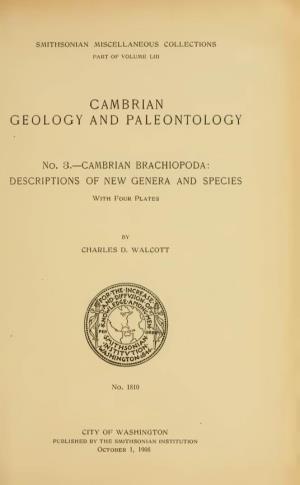 Cambrian Geology and Paleontology
