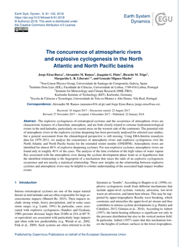 The Concurrence of Atmospheric Rivers and Explosive Cyclogenesis in the North Atlantic and North Paciﬁc Basins