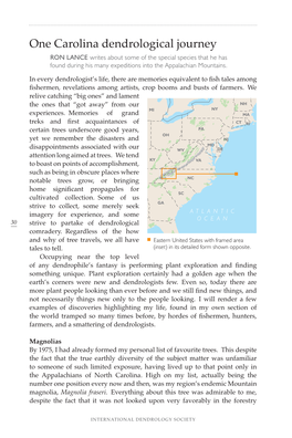 One Carolina Dendrological Journey RON LANCE Writes About Some of the Special Species That He Has Found During His Many Expeditions Into the Appalachian Mountains
