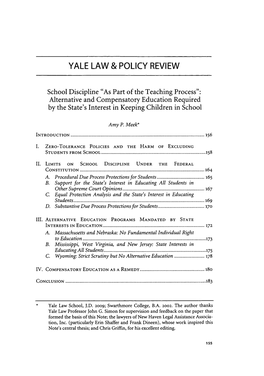 Alternative and Compensatory Education Required by the State's Interest in Keeping Children in School