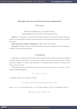 Bicomplex Tetranacci and Tetranacci-Lucas Quaternions